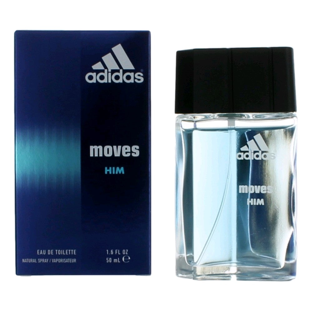 Bottle of Adidas Moves by Adidas, 1.6 oz Eau De Toilette Spray for Men